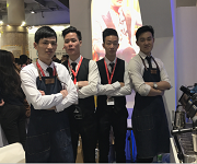 2017年3月9日【第46届中国(广州)国际美博会】王灿杰、肖栋元、杨瑞宏、朱欢洪被聘请为咖啡师演出嘉宾！